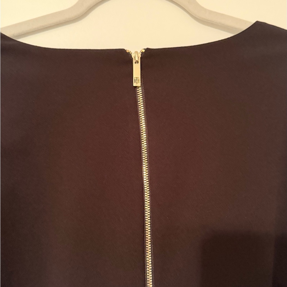 Tommy Hilfiger Black and Cream Asymmetrical Dress - Picture 4 of 5